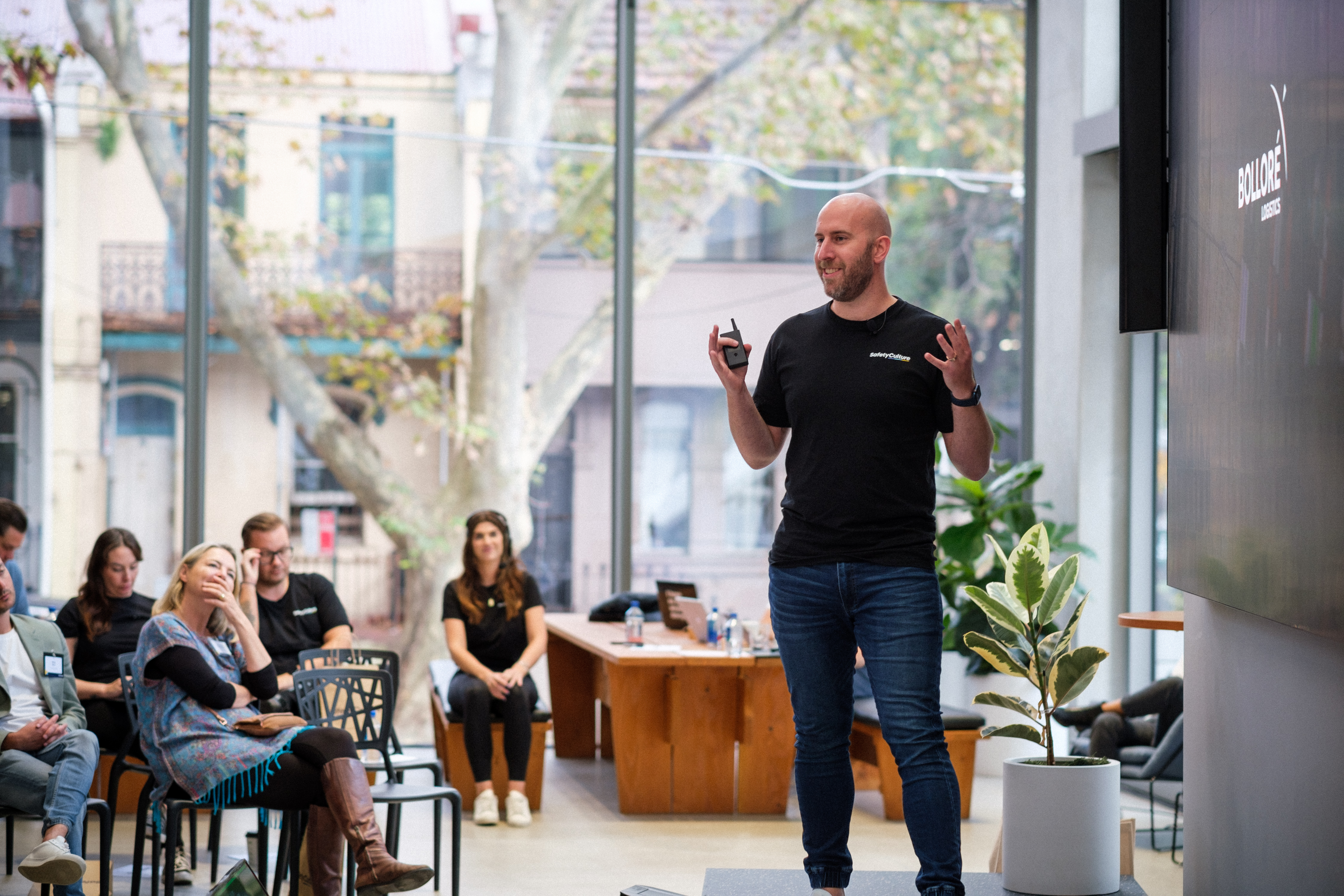 Josh presenting to a team